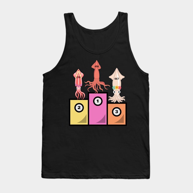 Squid Game Players Podium Tank Top by Flower Queen